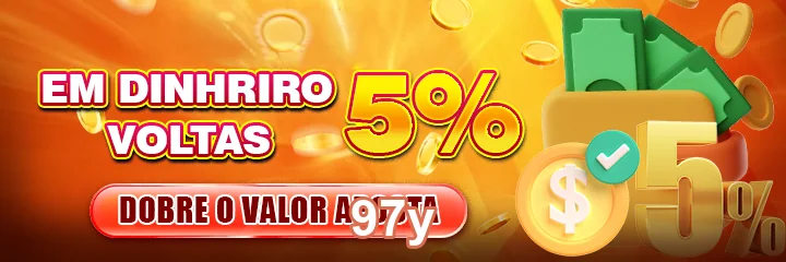 Promoção de 5% de volta disponível na plataforma 97y.