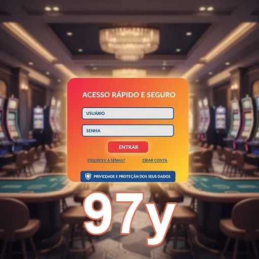 Tela de login da 97y, destacando acesso rápido e seguro.