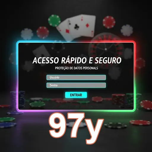 Tela de login do site 97y com foco em acesso rápido.