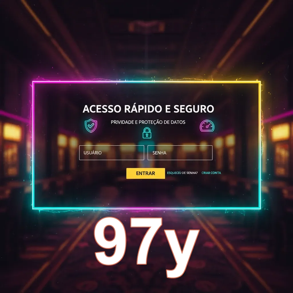 Tela de login do aplicativo 97y com acesso rápido e seguro.
