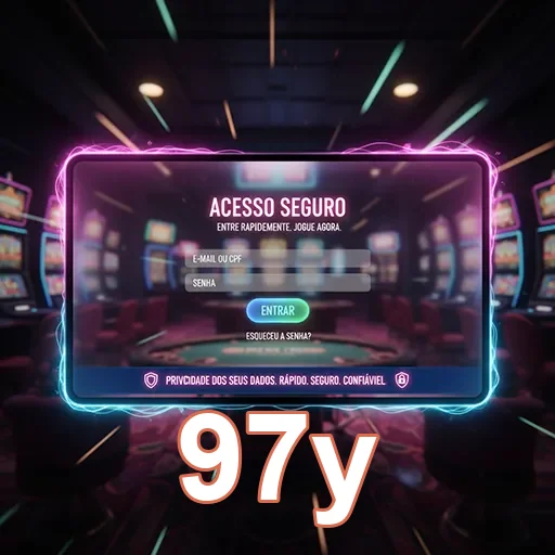 Tela de acesso seguro da 97y para jogadores VIP.