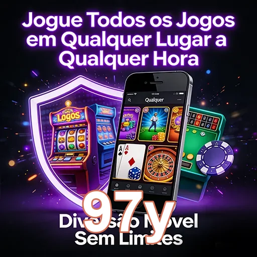 Tela do aplicativo 97y com jogos de cassino acessíveis.