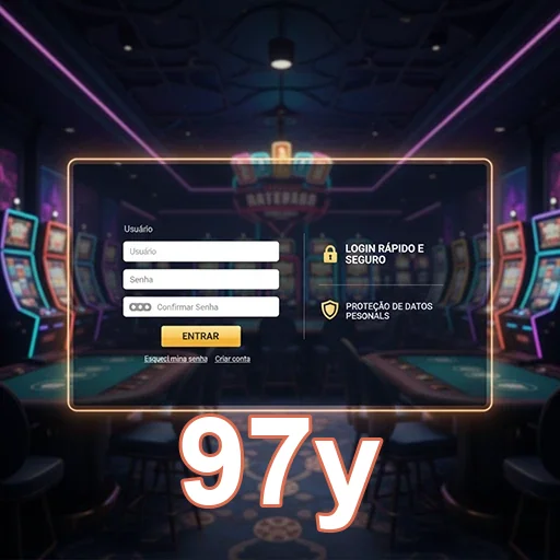 Tela de login do aplicativo 97y com fácil acesso mobile.