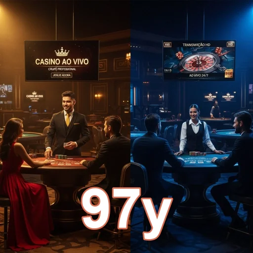 Jogadores desfrutando de cassino ao vivo na 97y.