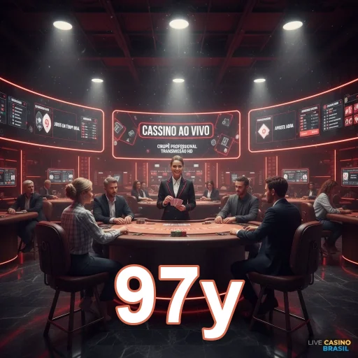 Jogadores em cassino ao vivo da 97y com dealer profissional.