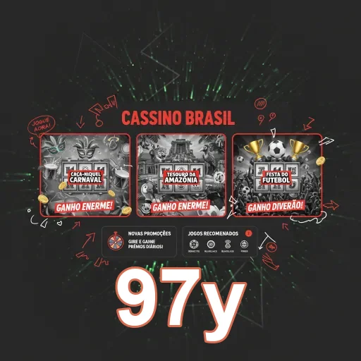 Imagem da plataforma 97y com jogos de slot e promoções.