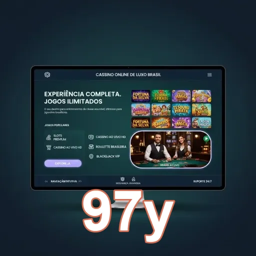 Interface do aplicativo 97y com ofertas de slots disponíveis.