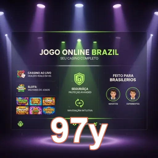 Interface da 97y destacando serviços VIP para jogadores.
