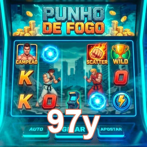 Interface do jogo 'Punho de Fogo' no site 97y.