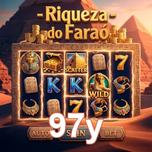 Jogo de slots 'Riqueza do Faraó' no site 97y.