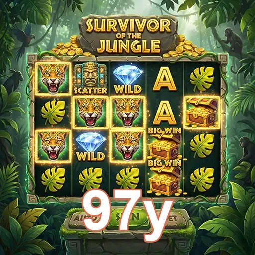 Interface de jogo com 'Survivor of the Jungle' na 97y.