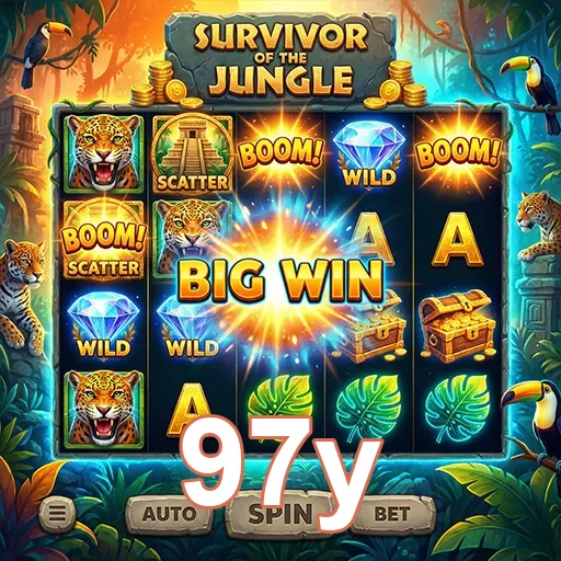 Máquina de slots 'Survivor of the Jungle' no 97y.